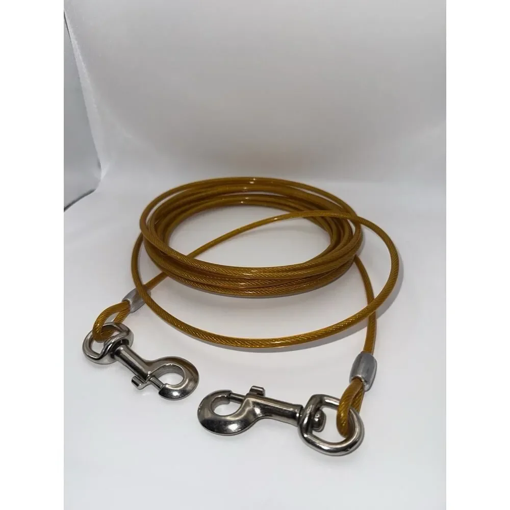 Dog Tie Out Cable 20 Feet, Tie Out Cable for Dogs Heavy Duty Up to 165 LBS, Dog